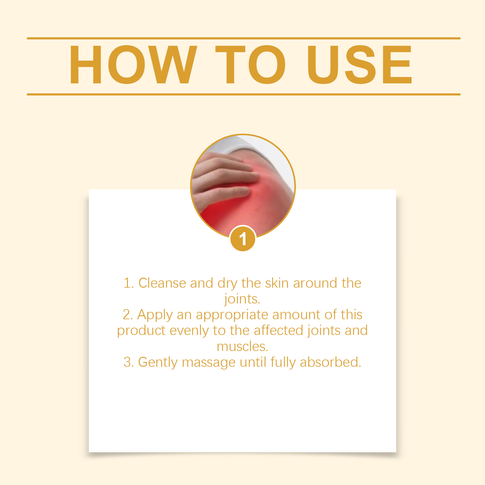 Joint Care Cream Mild Moisturizing Body Joint Knee Comfort Daily External Smear Massage Lotion