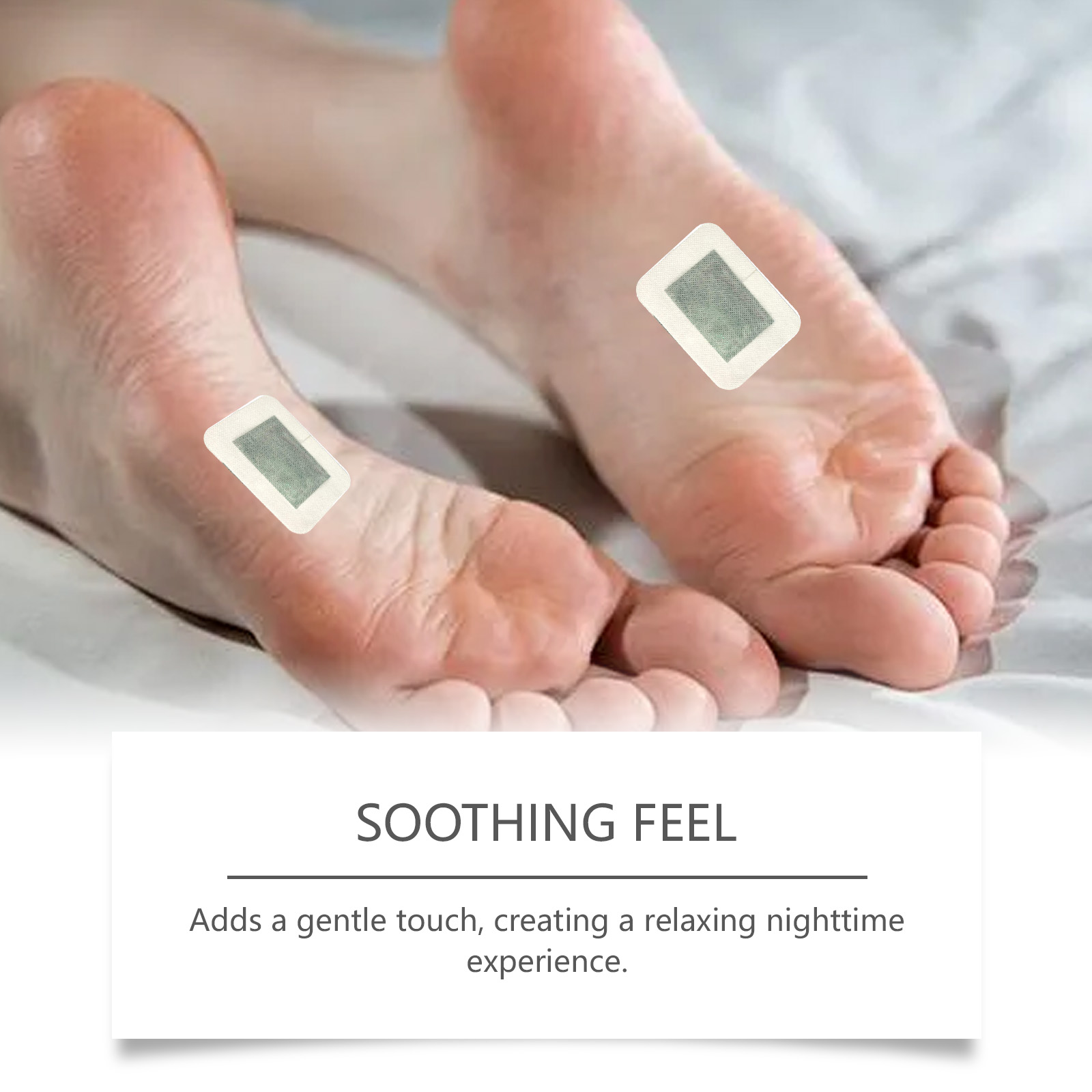 Foot Patch Sleep Care Moisturizing Hydrating Mild Protection Skin Fitting Night Calm Daily Portable Nursing
