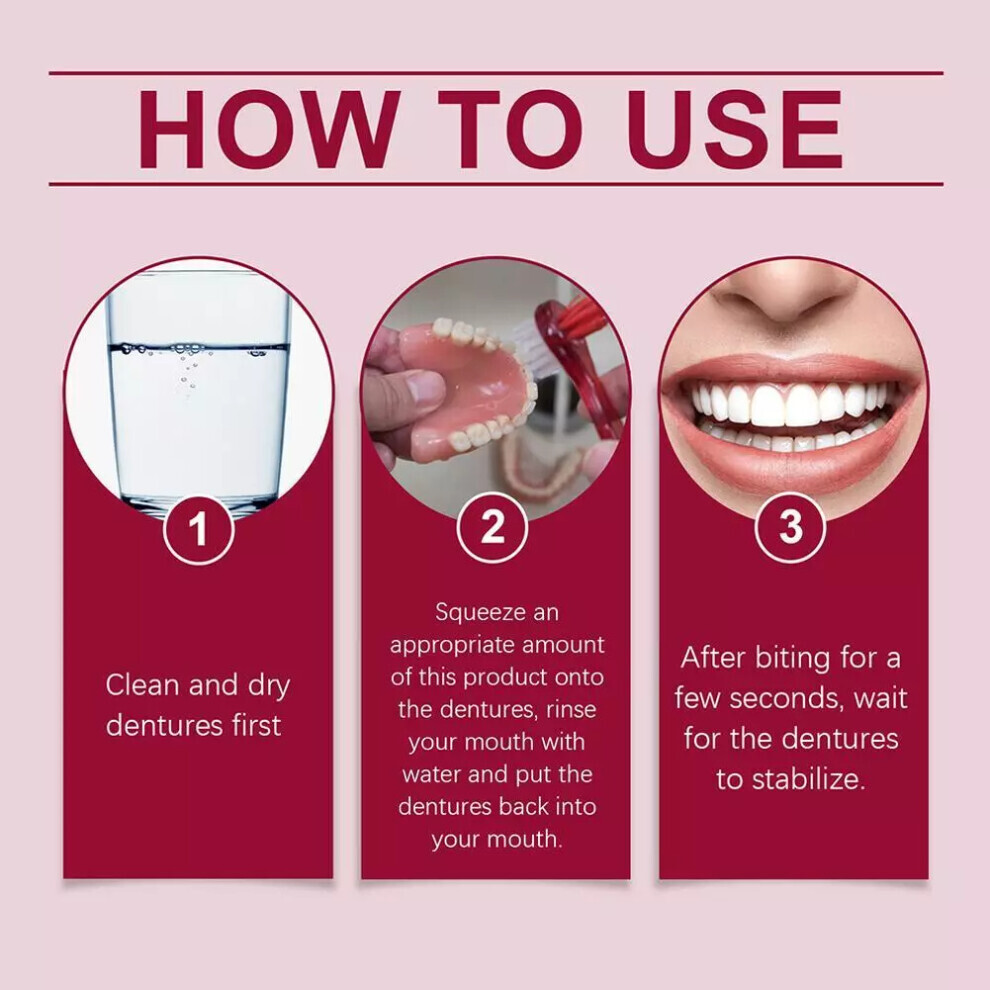 2PCS Long lasting Thermoplastic Denture Adhesive 28g