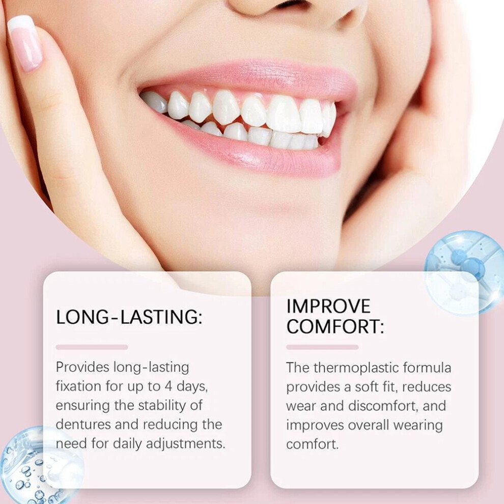2PCS Long lasting Thermoplastic Denture Adhesive 28g