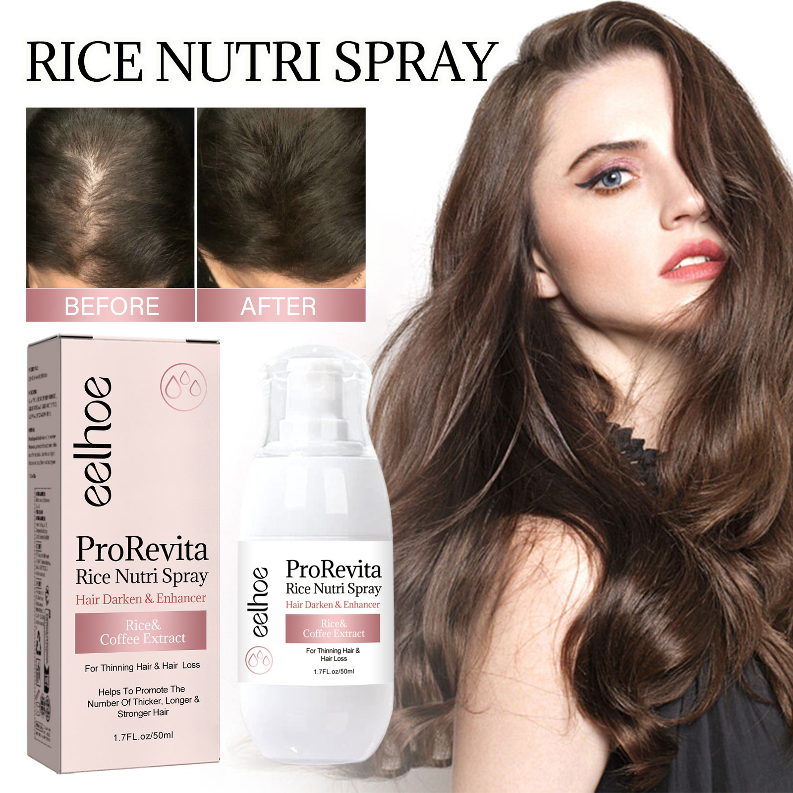 Rice Nutri Hair Spray Hair Thickening Nourishing Anti Thinning Hair Care Spray