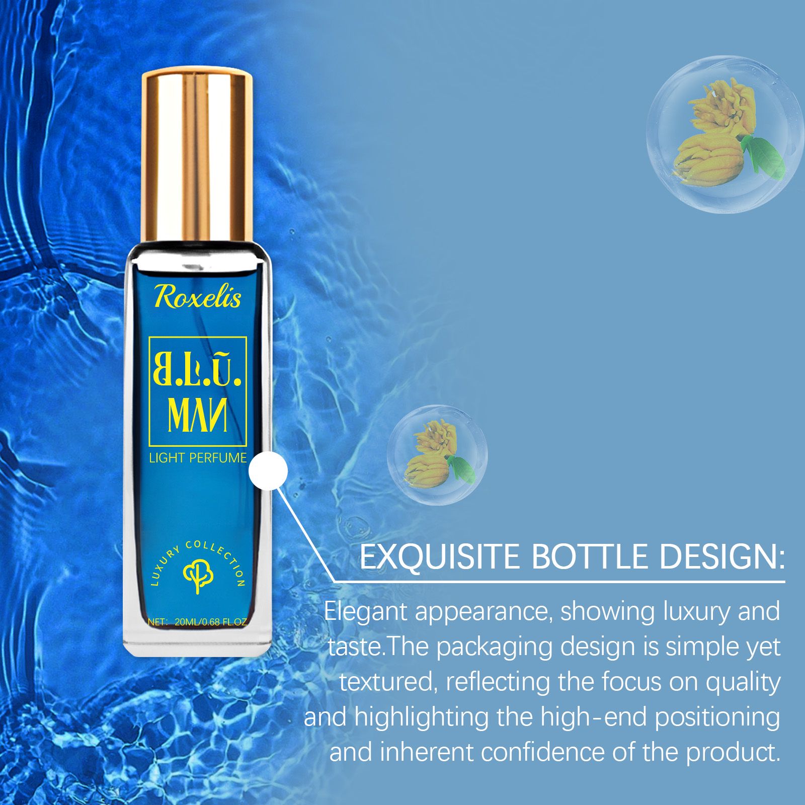 Oceanic Woody Luxury Eau De Toilette Bergamot Cedar Fresh Long Lasting Portable
