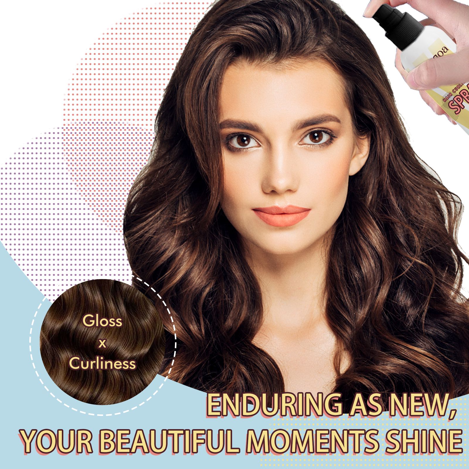 Curl Care Set With Styling Cream Spray And Serum For Nourishing And Defining Curls