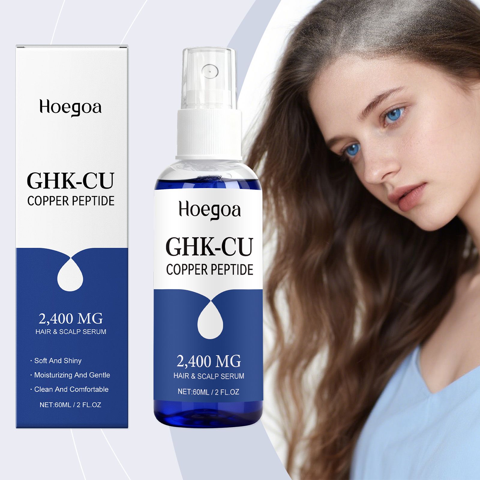 Copper Peptide Scalp Hair Essence Lightweight Nourishing For Dry Split Ends And Hair Roots