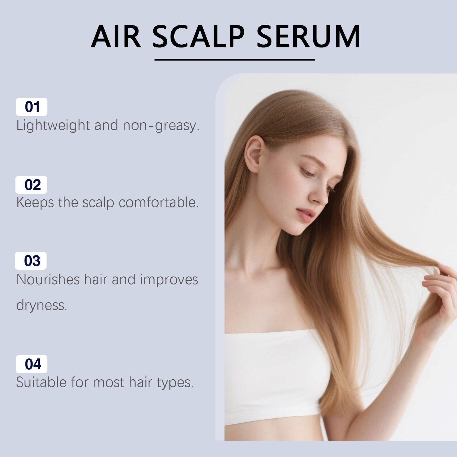 Copper Peptide Scalp Hair Essence Lightweight Nourishing For Dry Split Ends And Hair Roots