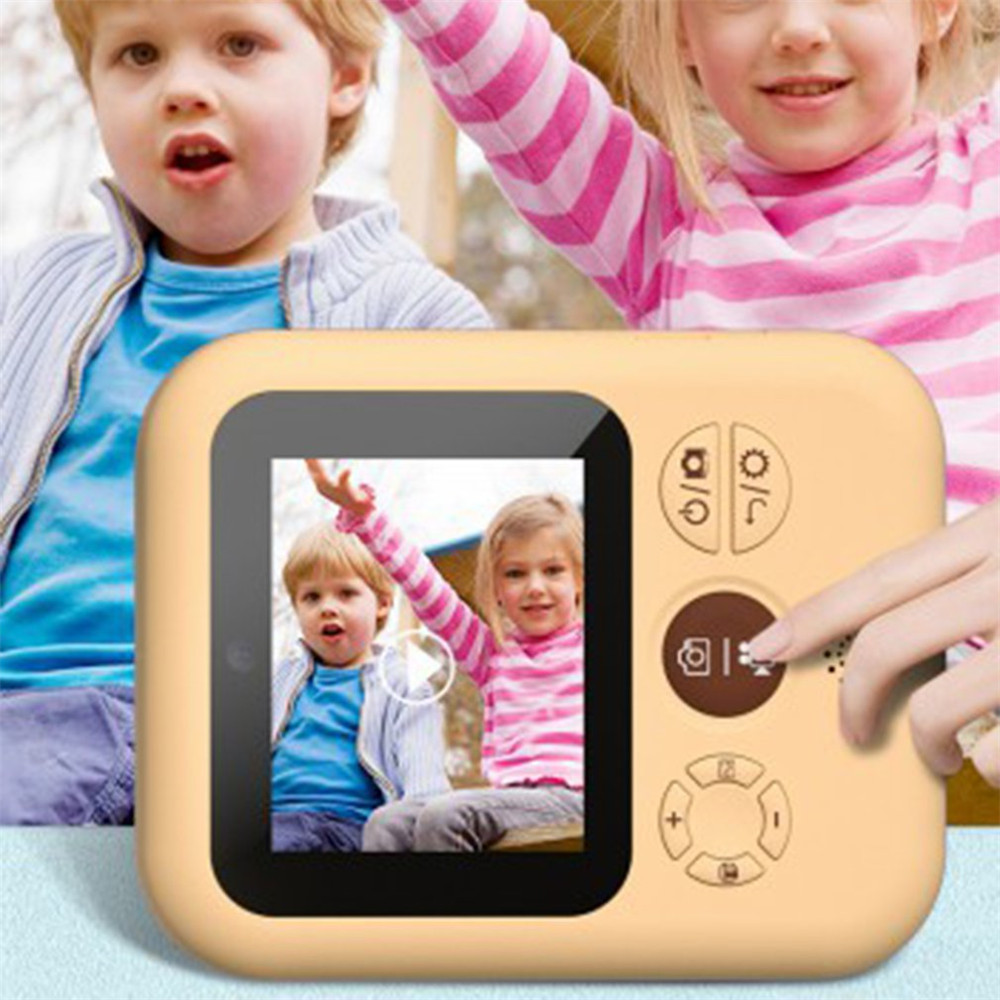 Kids Instant Printing Camera Mini Digital Camera With HD 1080P Video Recording Thermal Photo Paper 32GB SD Card New Year Christmas Birthday Gift for 3 4 5 6 7 8 9 10 Years Old Girls Boys