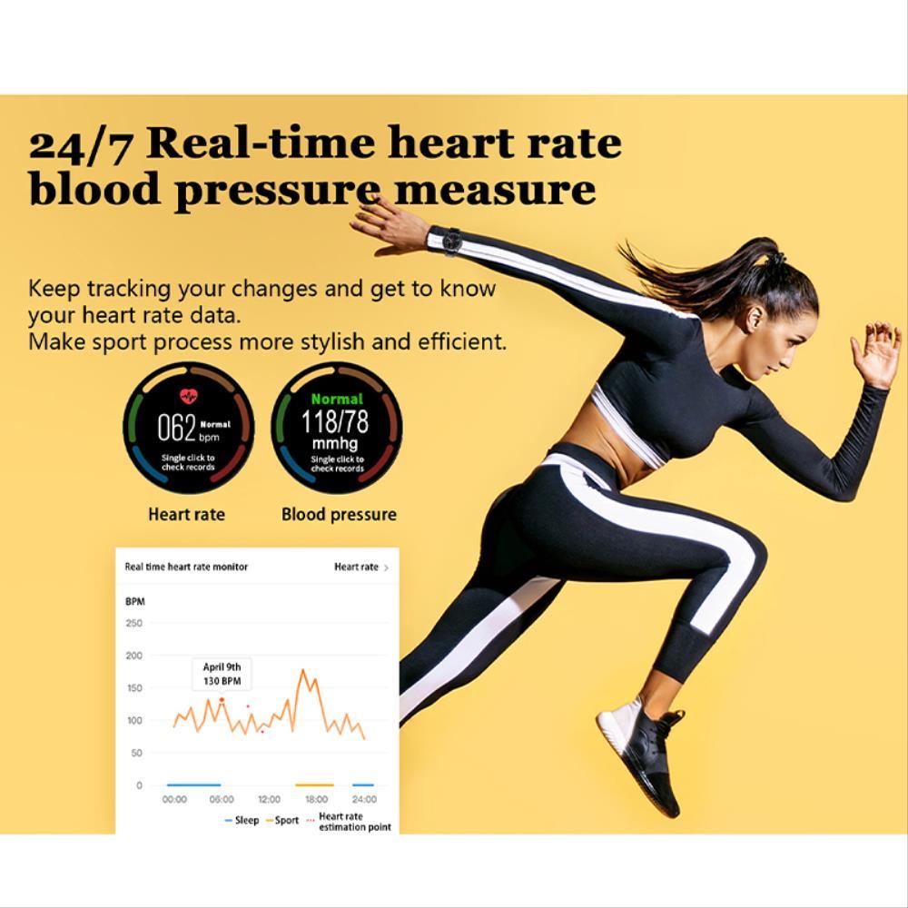 Smart Watch Fitness Tracker Heart Rate Monitor Waterproof GPS Sports Watch Red