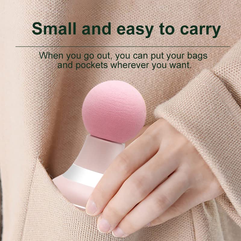 Mini Electric Handheld Massager Wand Powerful 6 Speed Vibration Modes-Pink