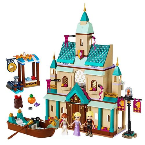 Frozen Arendelle Castle Village Building Blocks Mini City Building Children Diy Toys Elsa Princess Series Christmas Gifts
