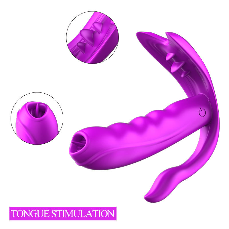 Sex Toys Remote Wearable Pantie Vibrator Sucking Tongue Adult Toys Licking Fun Toys Clitoral G Spot Massager Vagine Stimulator for Woman
