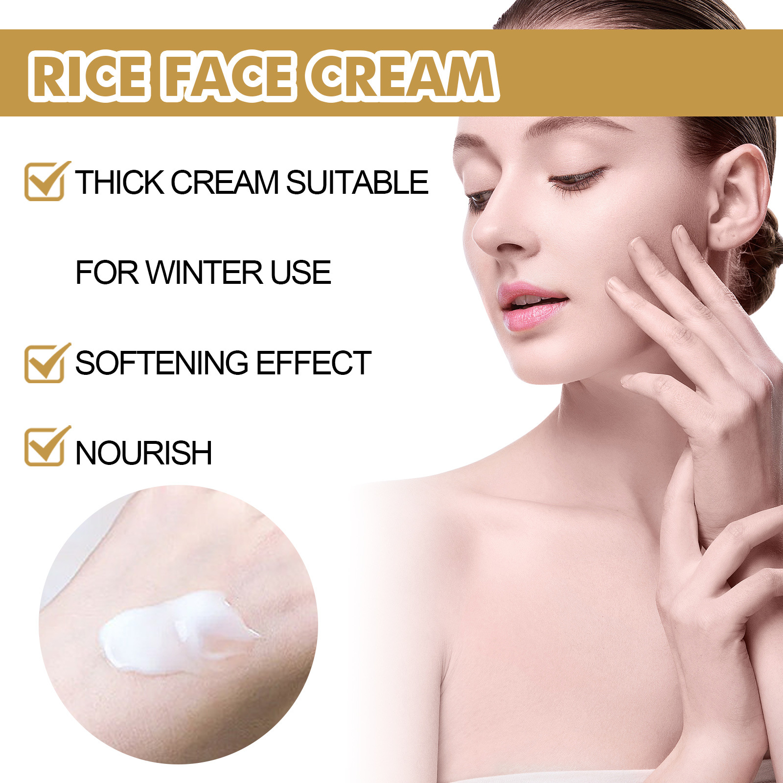 Rice Face Cream Anti Dark Spots Cream Brighten Whitening Melasma Freckles Blemish Remove  Melanin Pigmentation Corrector