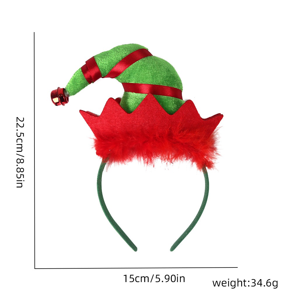 (A) 5 PCS Christmas Headbands Reindeer Antler Xmas Tree Head Hat Toppers Costume Headbands for Christmas Holiday Parties Annual Holiday Photos Booth