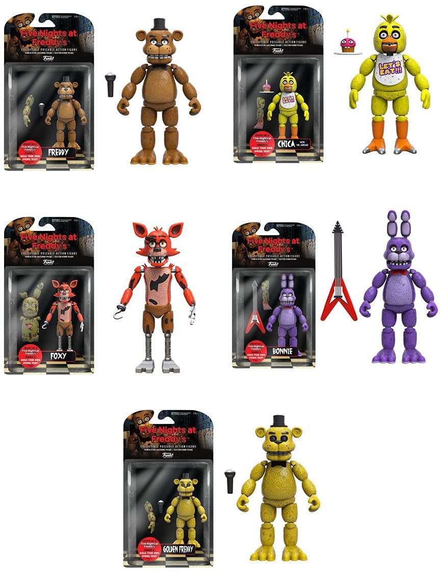 Funko Five Nights at Freddys 5-inch Series Action Figures Toy 5pcs Set