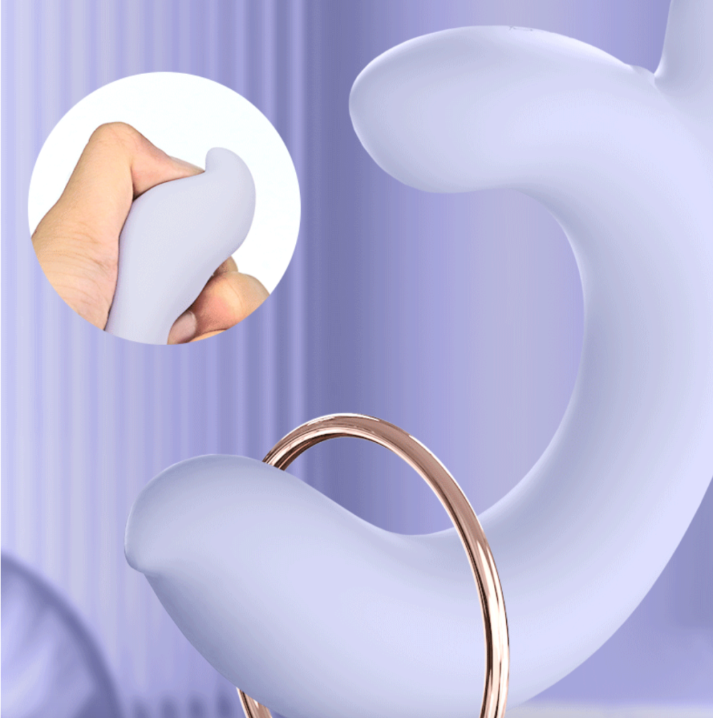 (White) Portable Vibrators Sex Toys for Women Real Soft Smart Rechargeable Female Masturbation Pleasure Vibrator Fox Tail Adult Toys Cute Bendable Vibrator