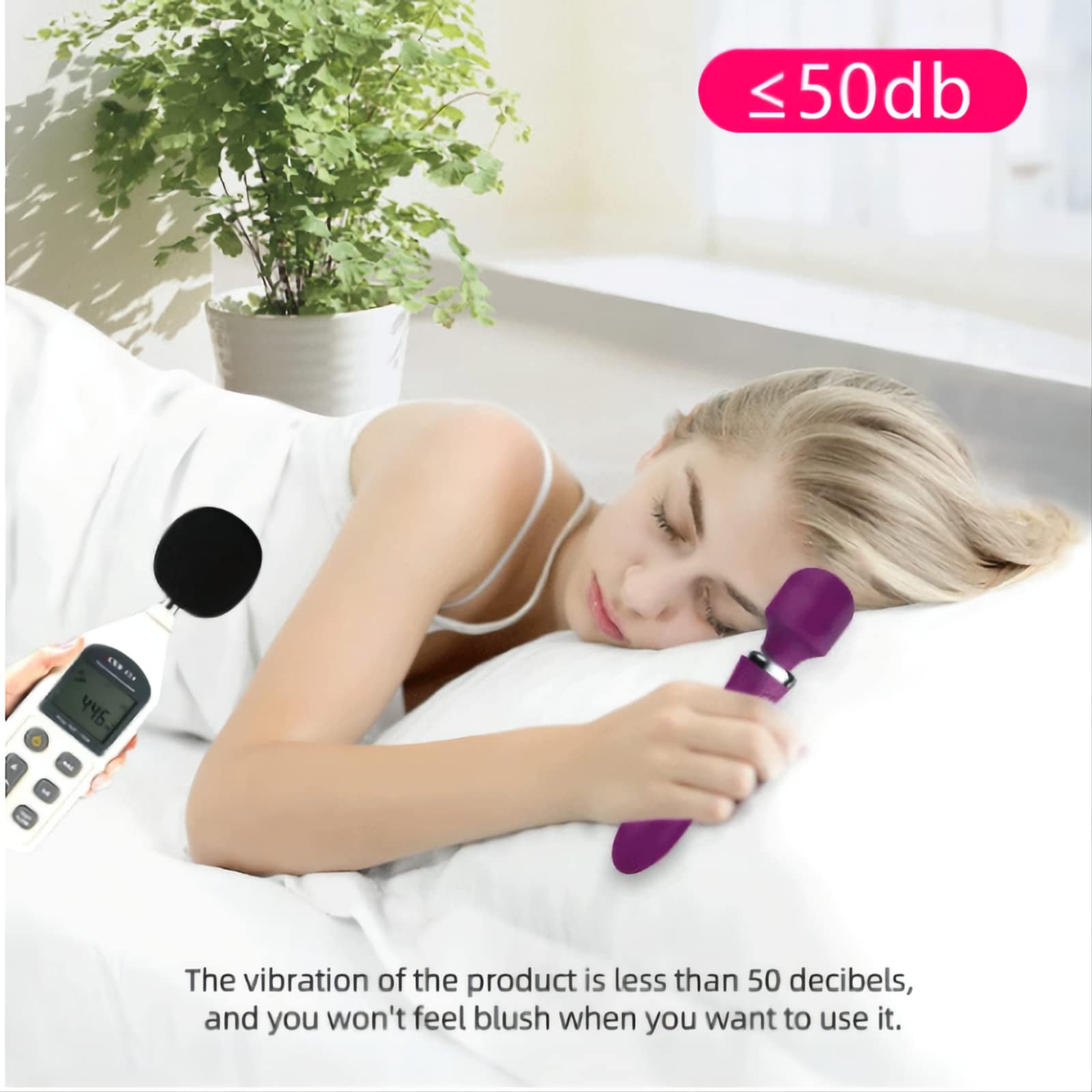 (Pink) G Spot Dildo Sex Toy for Woman Clit Stimulator  Female Masturbator Double Headed AV Vibrator Wand Massager Masturbation Device Erotic Adult Products