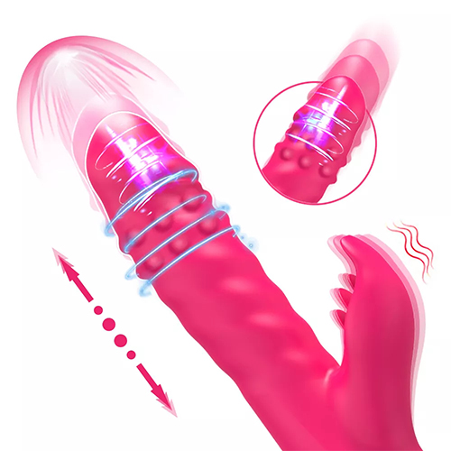 Rabbit Vibrator Thrusting Rotating Dildo Clit G-Spot Massager Sex Toys for Women Tongue Oral Clit Licking Clitoris Adult Sex Toys Sexual Wellness