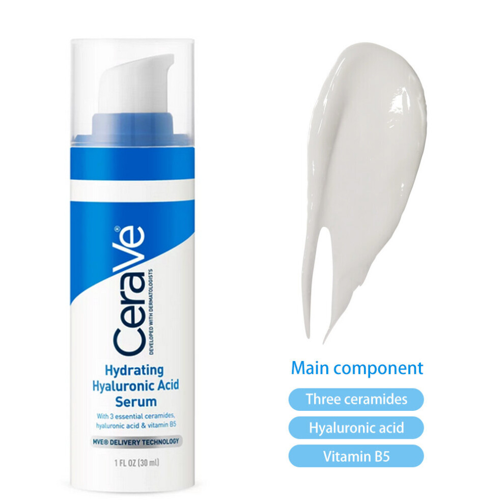 30ml Home Face Serum Portable Hydrating Hyaluronic Acid 3 Ceramides Liquid Daily
