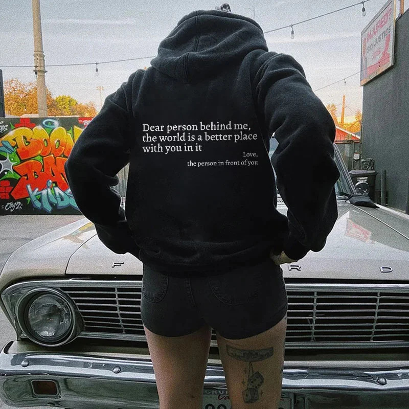 (S) Womens Plush Hoodie - Abstract Print with Kangaroo Pocket and Drawstring Letters