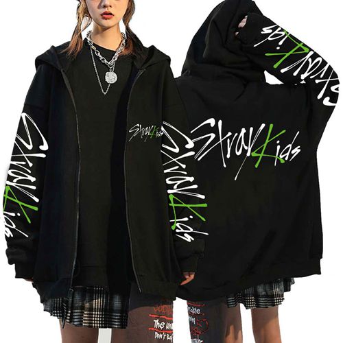 Kpop Stray Kids MANIAC Y2K Zip Up Hoodie Sweatshirt Mens Womens