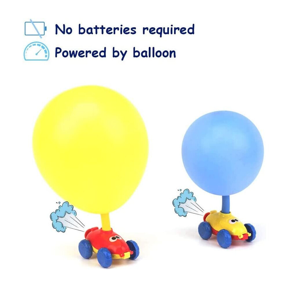 Balloon Powered Car with Launch Pad Toys Air Inertia Balloon Pump Cars