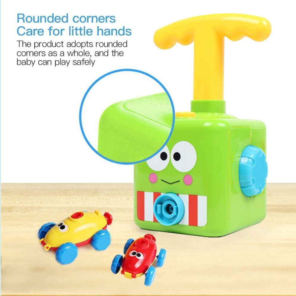 Balloon Powered Car with Launch Pad Toys Air Inertia Balloon Pump Cars