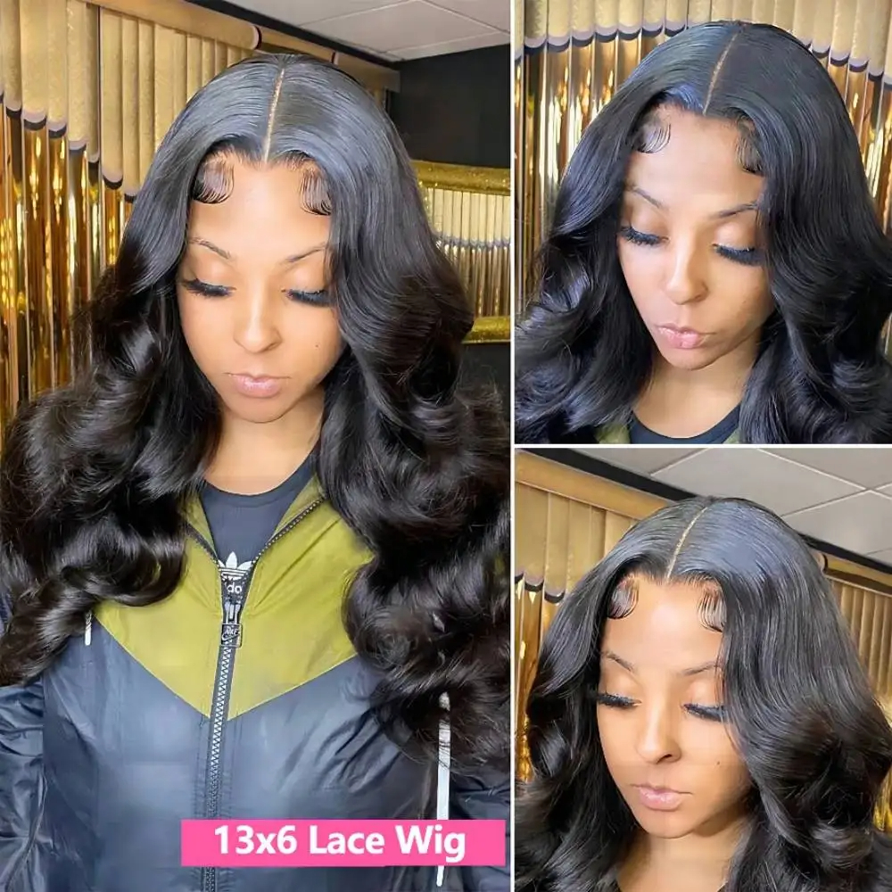 (5x5 HD 18inches) HD Transparent 13x4 13x6 Body Wave Lace Front Wig Pre Plucked 360 Lace Frontal Wig Human Hair Wigs For Women 5x5 Wig 200 Density