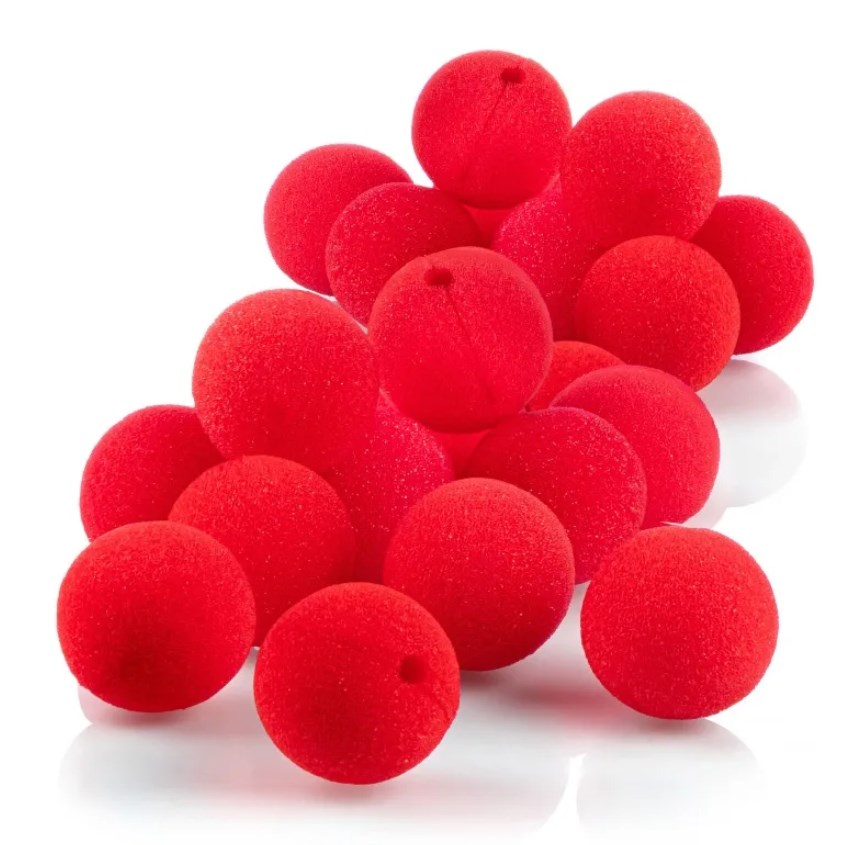 (1 PC) Foam Red Ball Clowns Noses Halloween Party Cosplay Costume Circus Props Festival Make Up DIY Crafts Christmas Costume Party Decoration