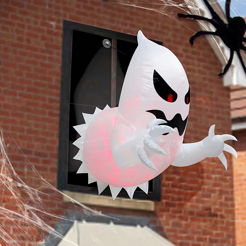 Halloween Inflatable Ghost with LED Light Outdoor Decorations