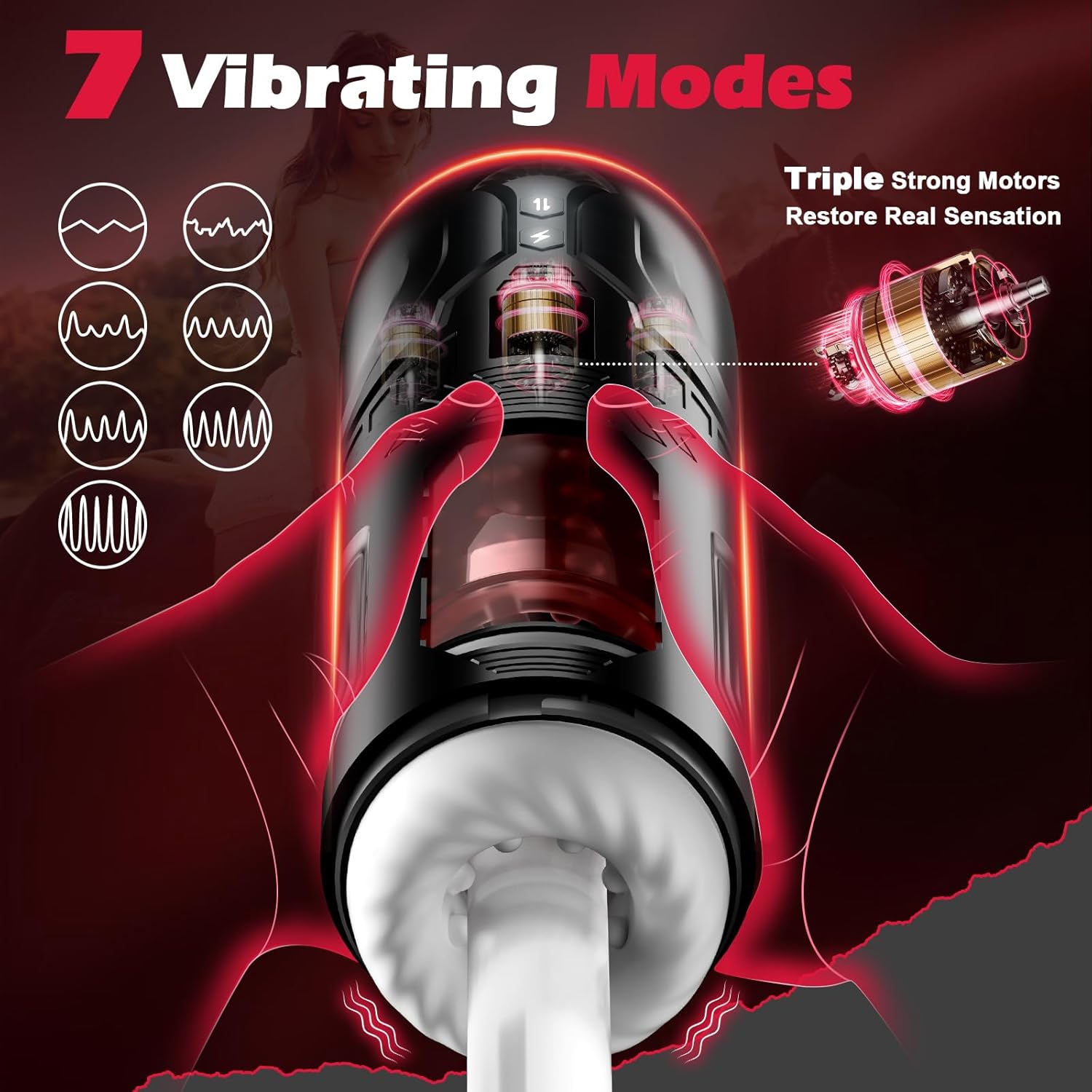 Automatic Male Masturbator Cup Sex Toys for Men Telescopic Rotating Vibration Male Adult Toys for Penis Stimulation UK Penis Pump Vibrator Stroker Toy