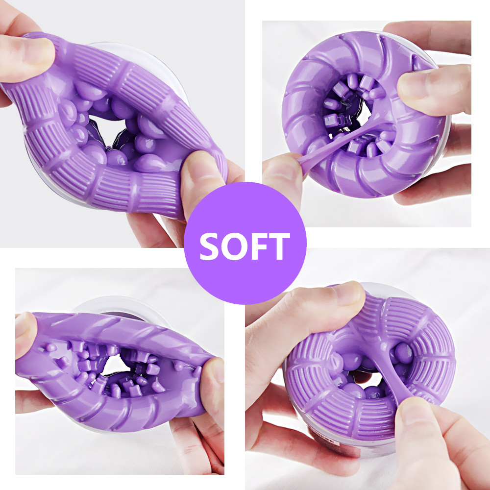 (Blue) Small Male Masturbator Cup Hollow Spikes Penis Pump Real Pocket Pussy Vaginal For Men Glans Sucking Cock Endurance Exercise Erotic Products Adults Sex Toys