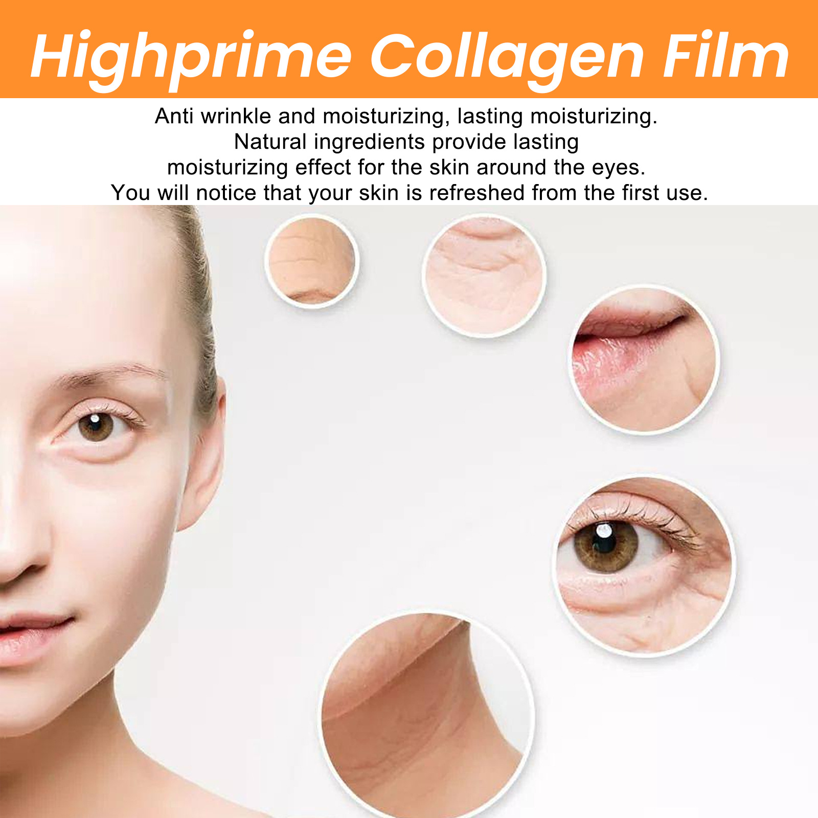 (2pcs boxed) EELHOE Collagen Firming Eye Mask Remove Dark Circles Eyes Bags Hyaluronic Acid Hydrating Moisturizing Lifting Anti Puffiness Soluble Eye Patches Eyes Care
