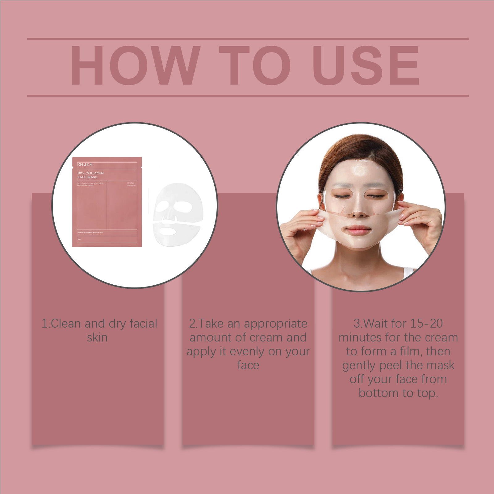 (1PC) Bio Collagen Facial Mask Shrink Pore Moisturizing Refreshing Nourish Care Skin Hydration Moisturizer Deep Lift Brightening Nourish Skin Care Product