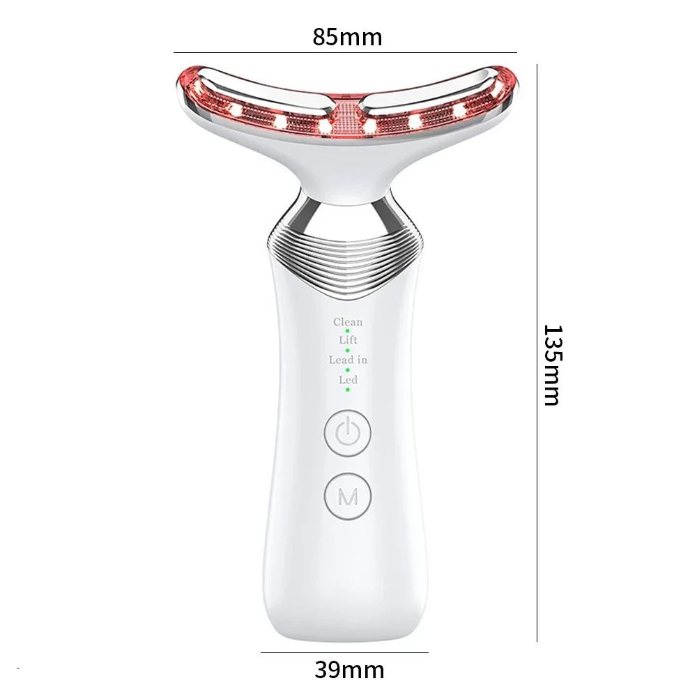 EMS Neck Face Beauty Device 5 Color Light Facial Lifting Machine Skin Tighten Reduce Double Chin Anti Wrinkle Fine Lines Remove Home Skin Care Massager