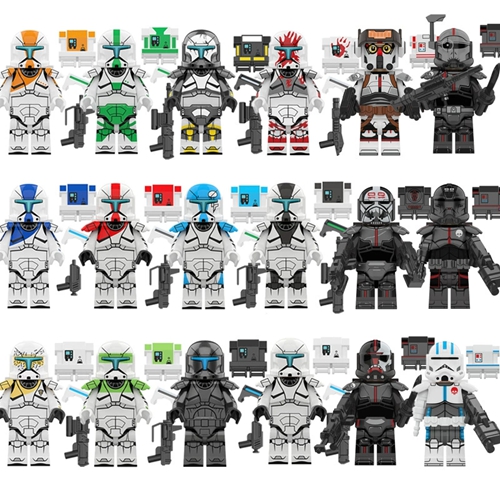 18 Pcs Clone Star Wars Dath Vader Trooper Building Blocks Ahsoka LUKE Skywalker Mandalorians Boba Fett Brick Action Figure Toy