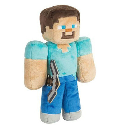 Minecraft Plush Toy Blue Big Steve Pixel Doll Children Doll Kids Gift 30cm