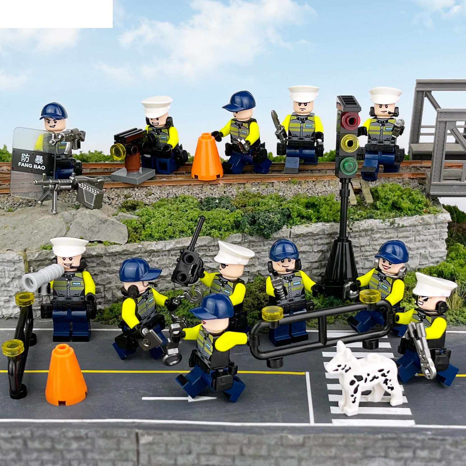 City Police Car Toy for Kids 5 plus Years Old with Officer Minifigure Small Collectible Gift Idea Adventures Series Chase Set