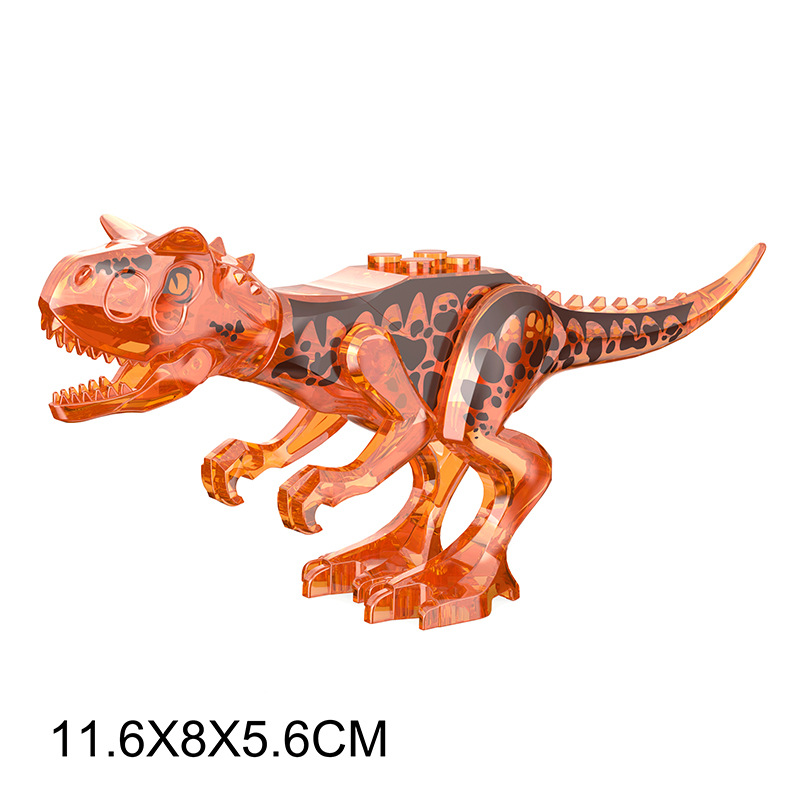 (Dinosaur D) Dinosaur Building Blocks Toys Mini Figures with Movable Jaws Realistic Dinosaur Action Figure Construction Toy for Kids