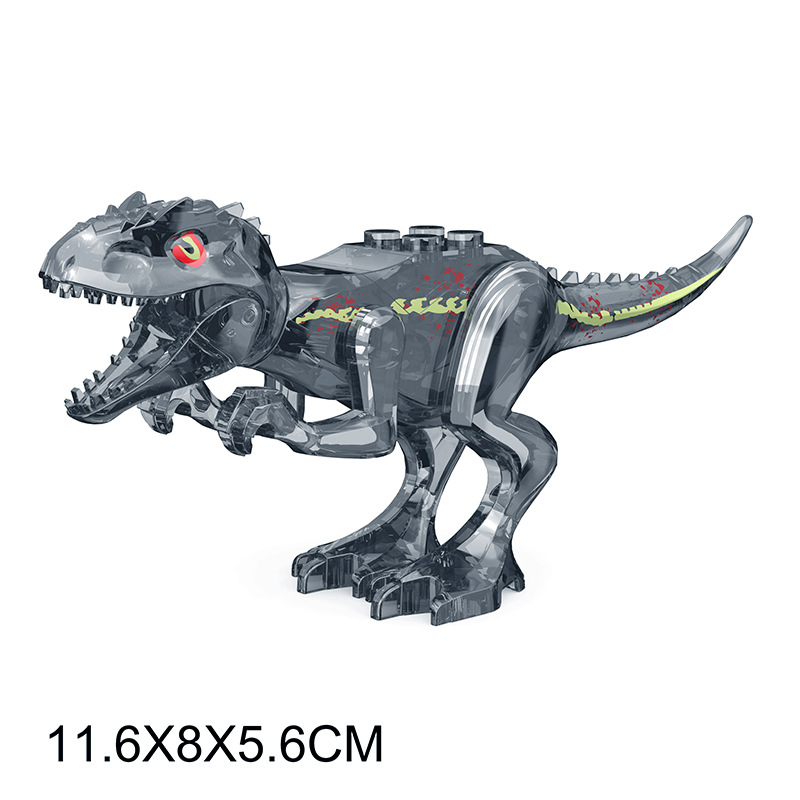 (Dinosaur D) Dinosaur Building Blocks Toys Mini Figures with Movable Jaws Realistic Dinosaur Action Figure Construction Toy for Kids