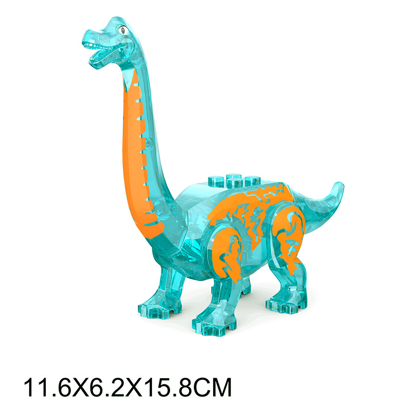 (Dinosaur D) Dinosaur Building Blocks Toys Mini Figures with Movable Jaws Realistic Dinosaur Action Figure Construction Toy for Kids