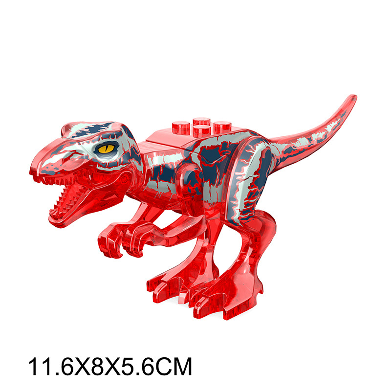 (Dinosaur D) Dinosaur Building Blocks Toys Mini Figures with Movable Jaws Realistic Dinosaur Action Figure Construction Toy for Kids