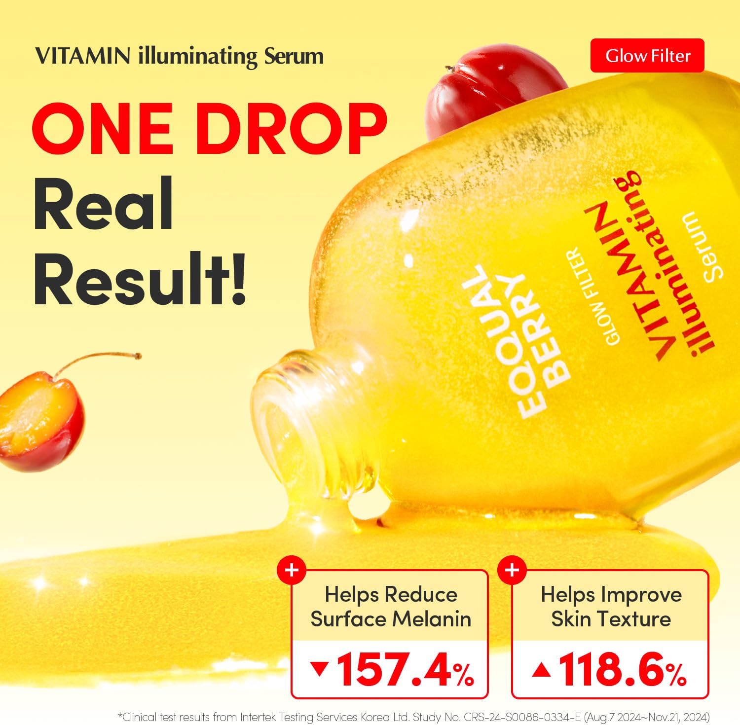 EQQUALBERRY Vitamin Illuminating Serum 30 ml Vitamin C Niacinamide Face Serum with Arbutin Ceramides Hyaluronic Acid Hydrating Radiance-Support Serum Skin Care