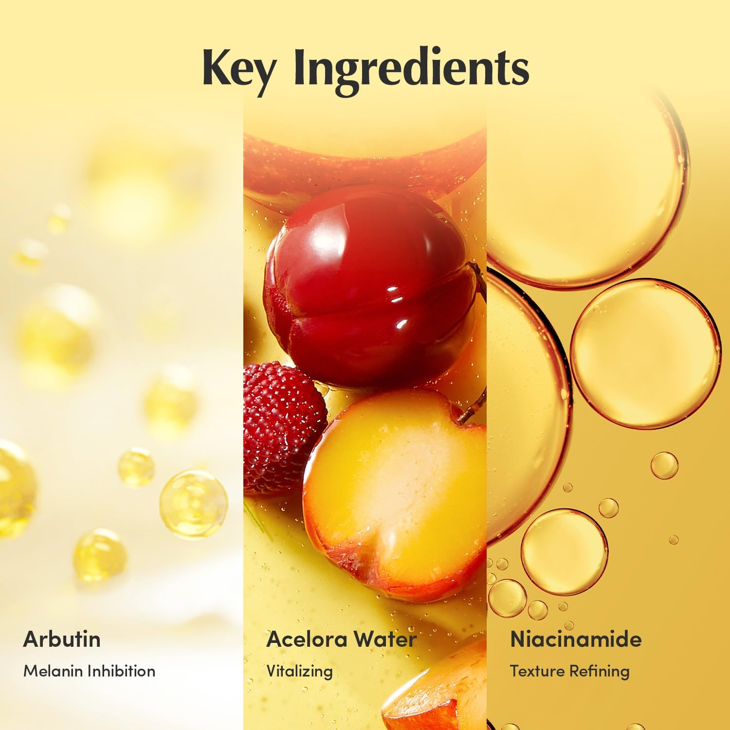 EQQUALBERRY Vitamin Illuminating Serum 30 ml Vitamin C Niacinamide Face Serum with Arbutin Ceramides Hyaluronic Acid Hydrating Radiance-Support Serum Skin Care