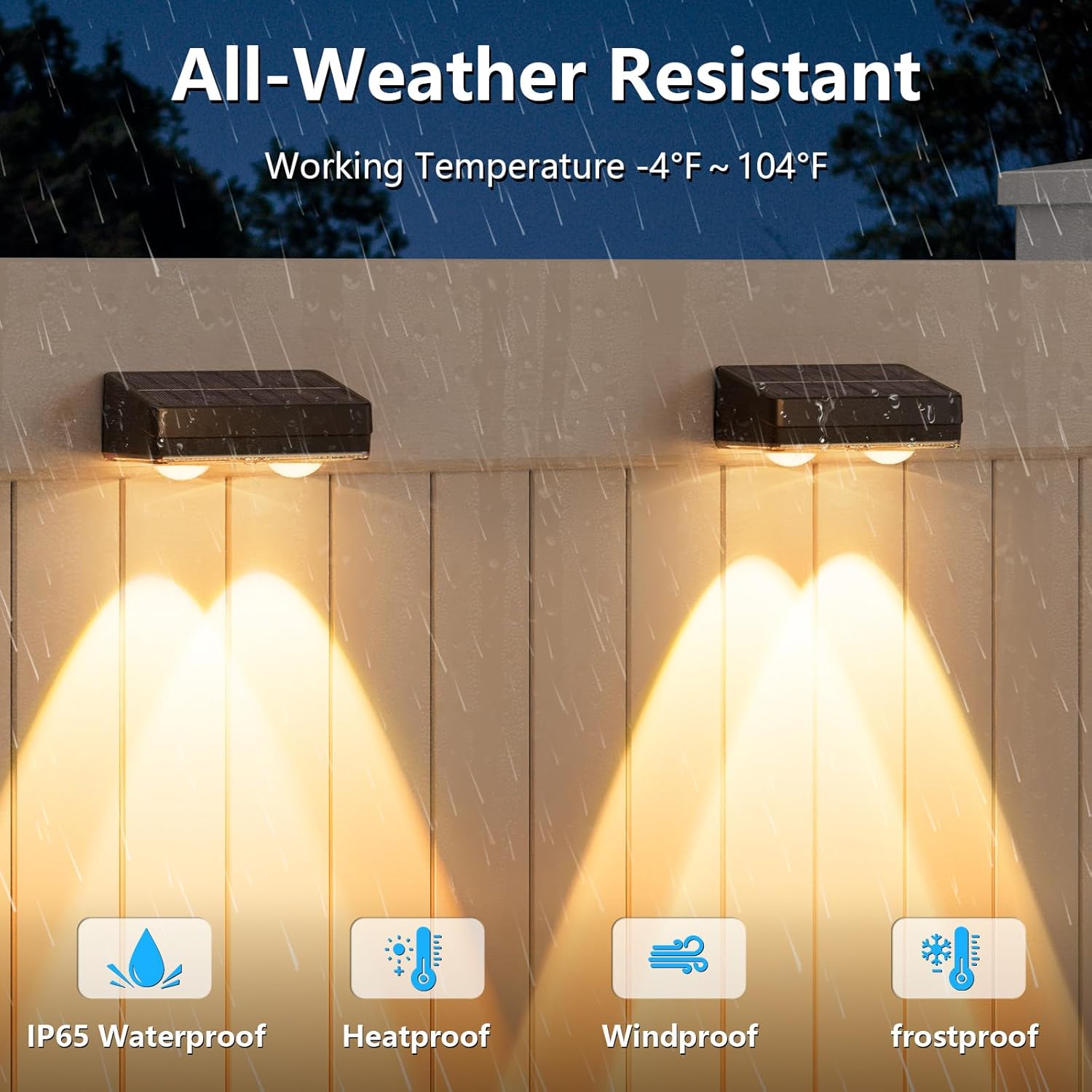 (White Shell) Solar Fence Lights Outdoor Garden 8 Pack RGB Solar Wall Lights Outdoor Waterproof Bright Solar Powered Garden Fence Lights 9 Color Modes for Deck Patio Decking 