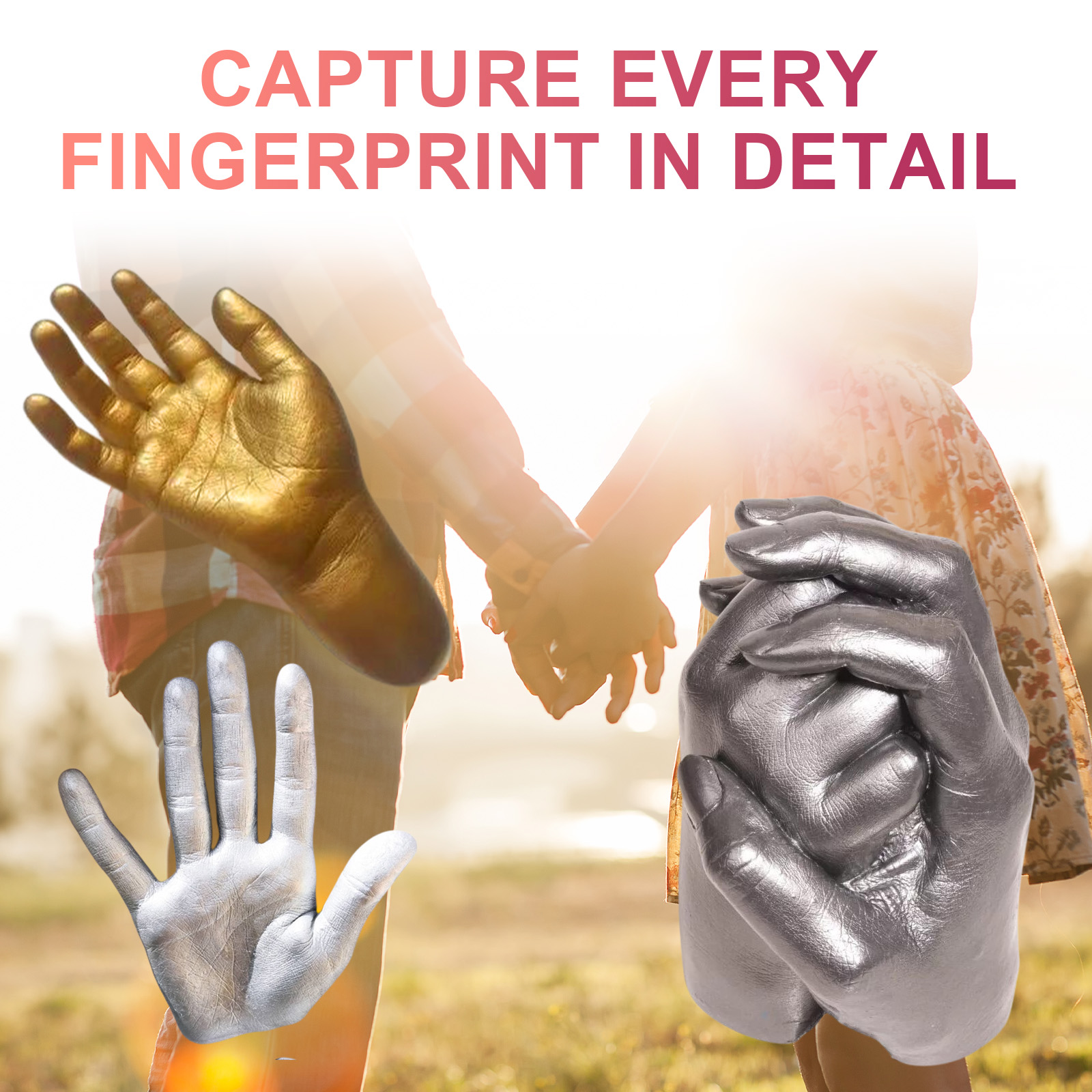 Couple Hand Model DIY Hand Model Hand and Foot Model Clone Homemade Commemorative Handmade Printing Mud Gypsum Powder Send tools ﻿