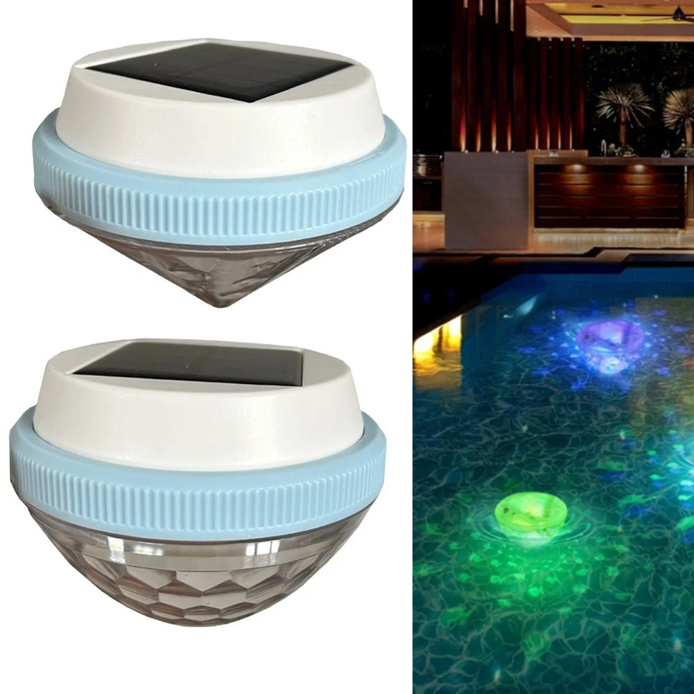 (Colored Diamond) Solar Floating Pool Light Color Changing Waterproof LED for Outdoor Decor