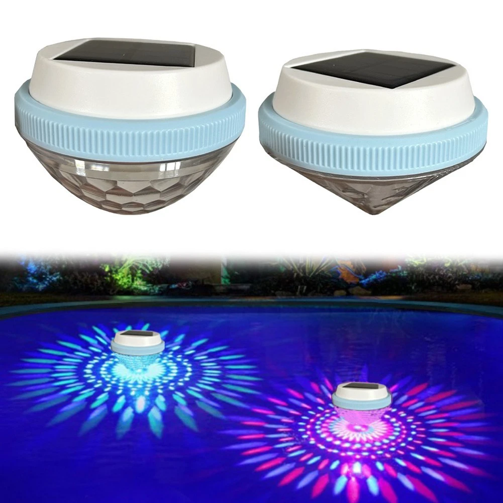 (Colored Diamond) Solar Floating Pool Light Color Changing Waterproof LED for Outdoor Decor