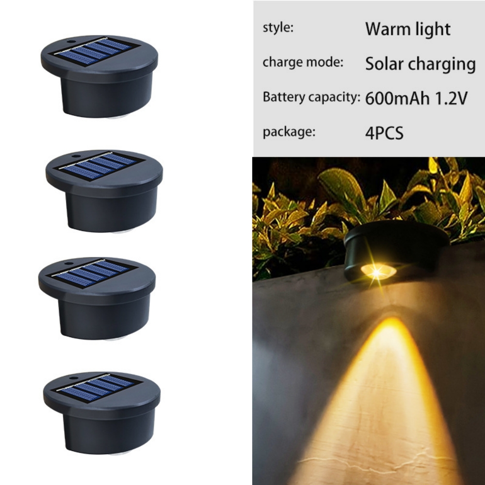 4pcs Solar Pool Side Lights Color Changing Waterproof Swimming Pool Accessories LED Deck Lights for Stairs Step Fence Yard