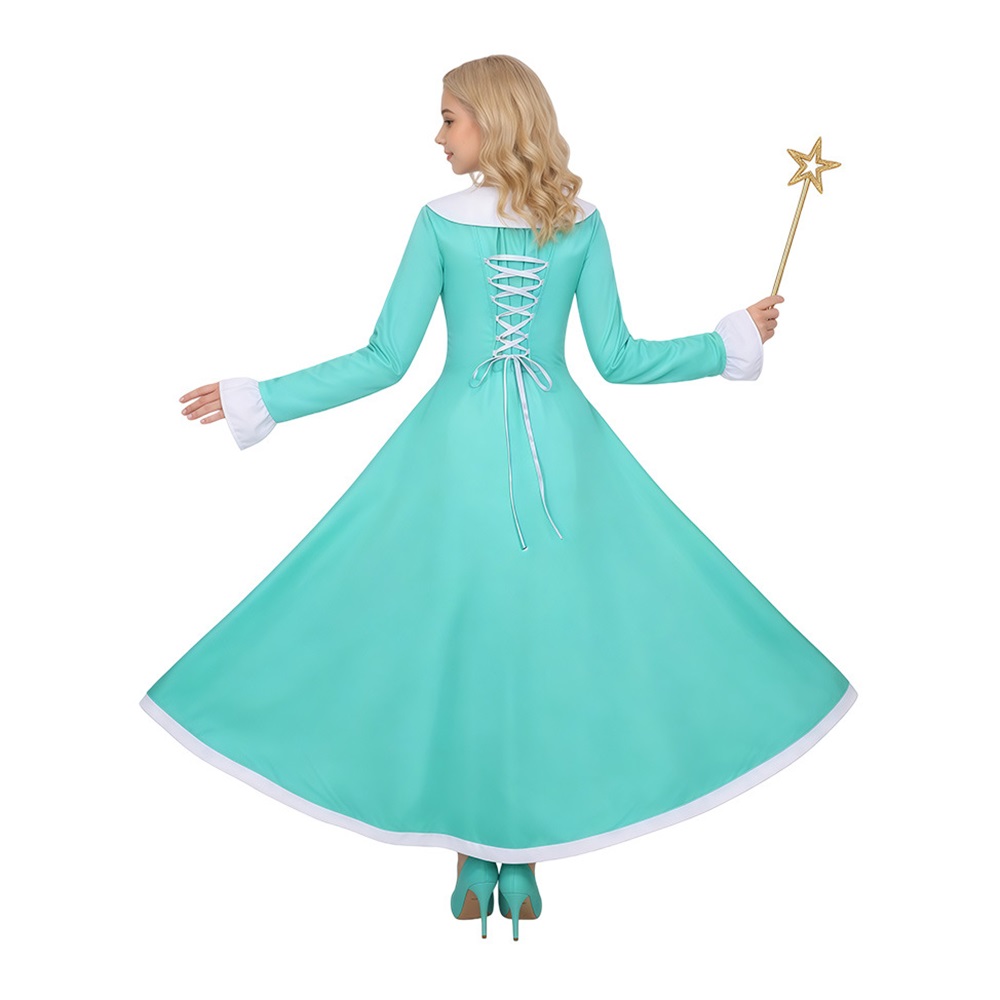 (110CM) Kids Rosalina Princess Long Dress Super Mario Pink Peach Costume for Halloween Party Stage Performance