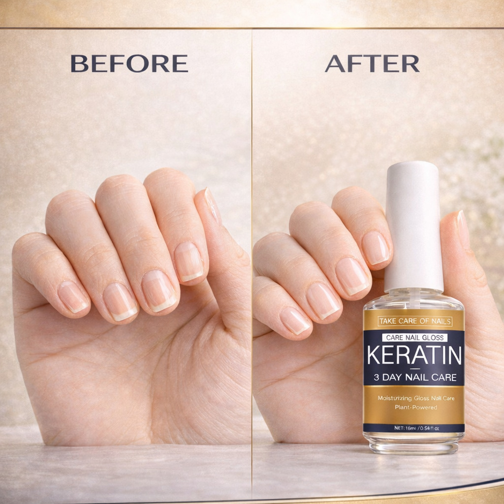 Keratin 3 Day Nail Treatment Strengthening And Repairing Liquid For Brittle Nails Cuticle Care Daily Home Manicure 16ml