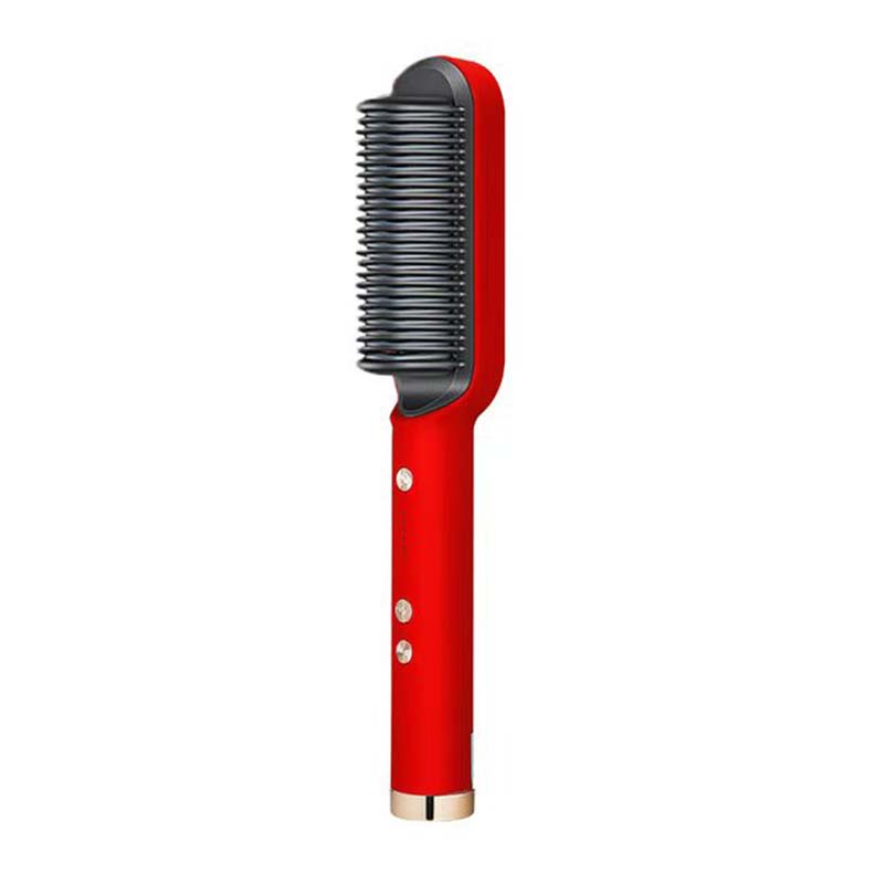 (Grren) Electric Professional 2 In 1 Hot Comb Hair Straightener Electric Hair Brush Negative Ion Multi-Temperature Styling Tool